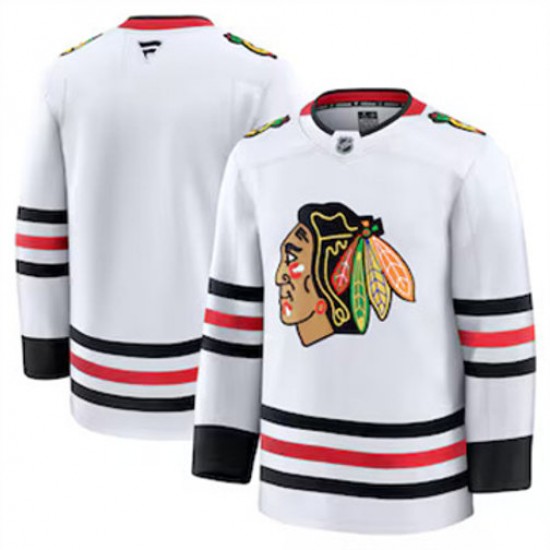 Chicago Blackhawks Blank Fanatics 2024-2025 Away White NHL Jersey Authentic