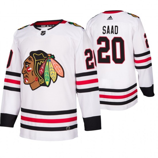 Chicago Blackhawks Brandon Saad 20 Adidas 2019-20 Authentic White NHL Jersey