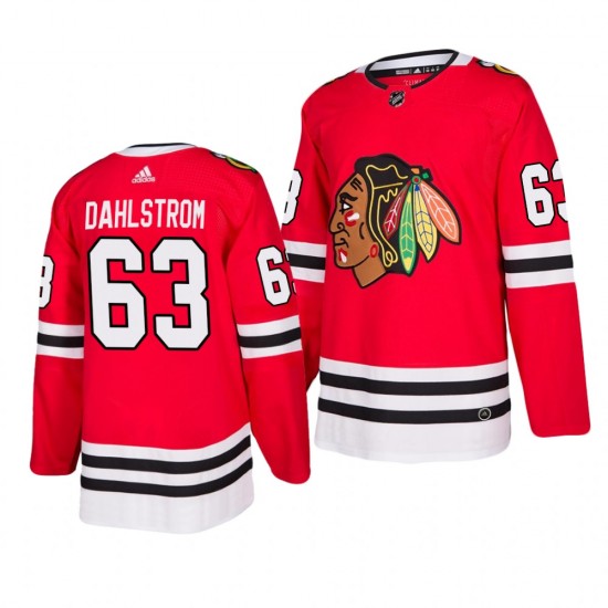 Chicago Blackhawks Carl Dahlstrom 63 Adidas 2019-20 Authentic Red NHL Jersey