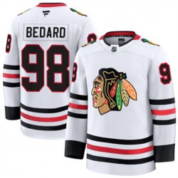 Chicago Blackhawks Connor Bedard 98 Fanatics 2024-2025 Away White NHL Jersey Authentic