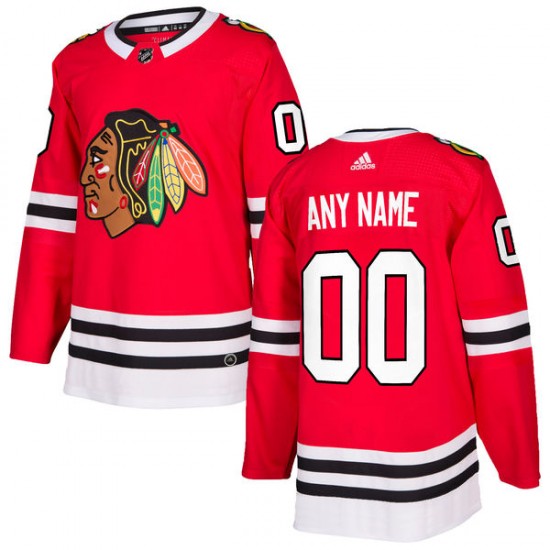 Chicago Blackhawks Custom 2017-18 Adidas Red NHL Jersey Authentic