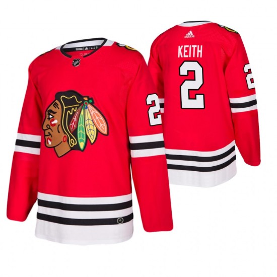 Chicago Blackhawks Duncan Keith 2 Adidas 2019-20 Authentic Red NHL Jersey