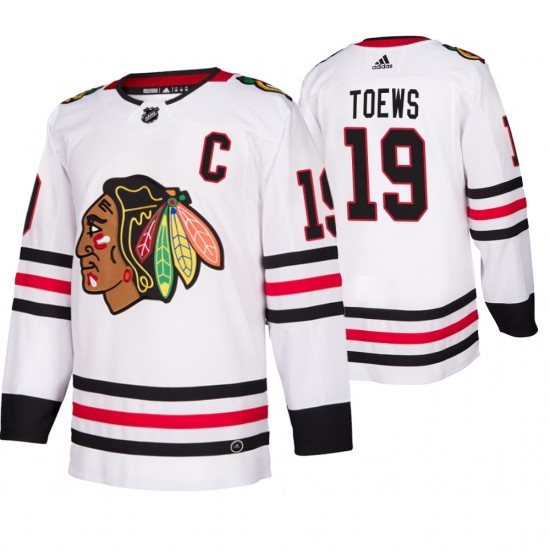 Chicago Blackhawks Jonathan Toews 19 Adidas 2019-20 Authentic White NHL Jersey