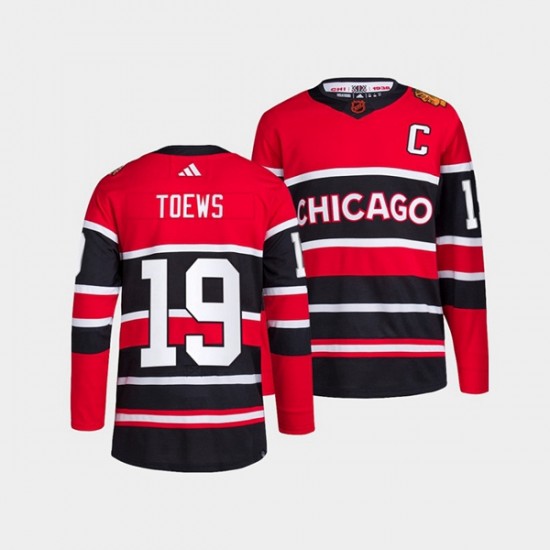 Chicago Blackhawks Jonathan Toews 19 Adidas 2022-2023 Reverse Retro Red NHL Jersey Authentic