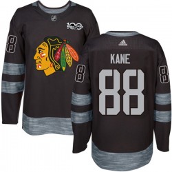 Chicago Blackhawks Patrick Kane 88 1917-2017 100th Anniversary Adidas Black NHL Jersey Authentic