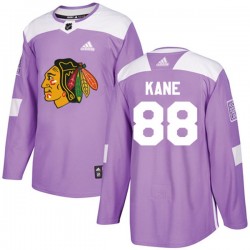 Chicago Blackhawks Patrick Kane 88 2017-18 Adidas Purple Fights Cancer Practice NHL Jersey Authentic