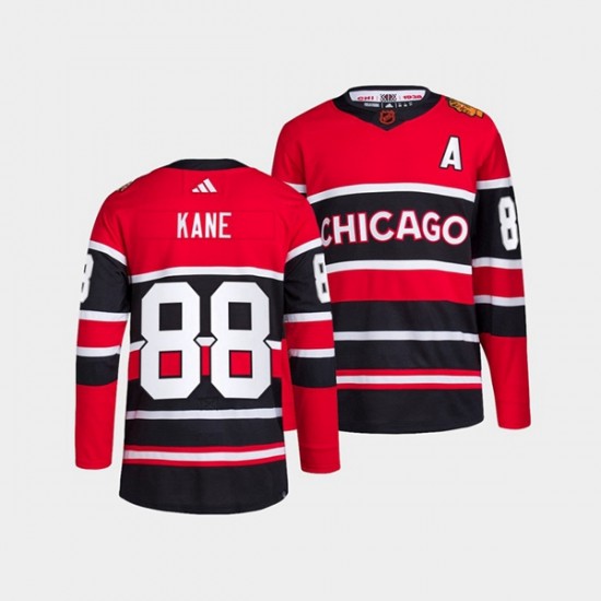 Chicago Blackhawks Patrick Kane 88 Adidas 2022-2023 Reverse Retro Red NHL Jersey Authentic