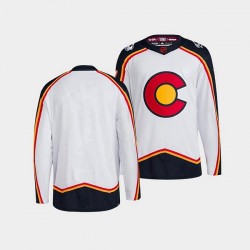 Colorado Avalanche Blank Adidas 2022-2023 Reverse Retro White NHL Jersey Authentic