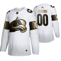 Colorado Avalanche Custom Adidas 2019-20 Authentic Golden Edition White NHL Jersey