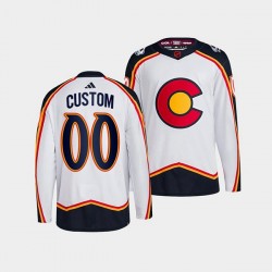 Colorado Avalanche Custom Adidas 2022-2023 Reverse Retro White NHL Jersey Authentic