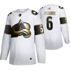 Colorado Avalanche Erik Johnson 6 Adidas 2019-20 Authentic Golden Edition White NHL Jersey