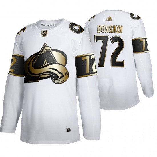 Colorado Avalanche Joonas Donskoi 72 Adidas 2019-20 Authentic Golden Edition White NHL Jersey