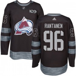 Colorado Avalanche Mikko Rantanen 96 1917-2017 100th Anniversary Adidas Black NHL Jersey Authentic