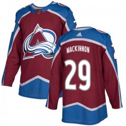 Colorado Avalanche Nathan MacKinnon 29 2017-18 Adidas Burgundy Red NHL Jersey Authentic