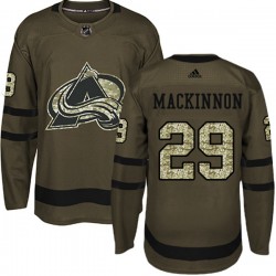 Colorado Avalanche Nathan MacKinnon 29 2017-18 Adidas Camo Green NHL Jersey Authentic