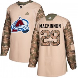 Colorado Avalanche Nathan MacKinnon 29 2017-18 Adidas Camo Veterans Day Practice NHL Jersey Authentic