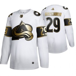 Colorado Avalanche Nathan MacKinnon 29 Adidas 2019-20 Authentic Golden Edition White NHL Jersey