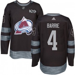 Colorado Avalanche Tyson Barrie 4 1917-2017 100th Anniversary Adidas Black NHL Jersey Authentic