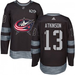 Columbus Blue Jackets Cam Atkinson 13 1917-2017 100th Anniversary Adidas Black NHL Jersey Authentic