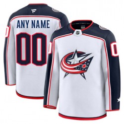 Columbus Blue Jackets Custom Fanatics 2024-2025 Away White NHL Jersey Authentic
