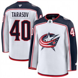 Columbus Blue Jackets Daniil Tarasov 40 Fanatics 2024-2025 Away White NHL Jersey Authentic