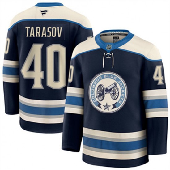 Columbus Blue Jackets Daniil Tarasov 40 Fanatics 2024-2025 Third NHL Jersey Authentic