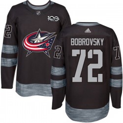 Columbus Blue Jackets Sergei Bobrovsky 72 1917-2017 100th Anniversary Adidas Black NHL Jersey Authentic