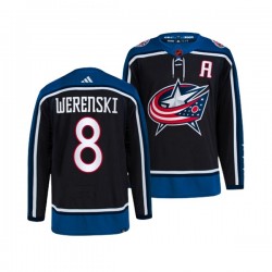 Columbus Blue Jackets ZACH WERENSKI 8 Adidas 2022-2023 Reverse Retro Navy NHL Jersey Authentic