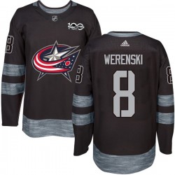 Columbus Blue Jackets Zach Werenski 8 1917-2017 100th Anniversary Adidas Black NHL Jersey Authentic