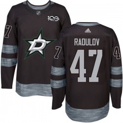 Dallas Stars Alexander Radulov 47 1917-2017 100th Anniversary Adidas Black NHL Jersey Authentic