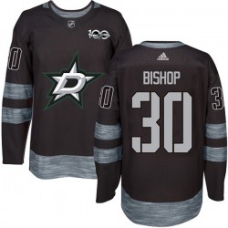 Dallas Stars Ben Bishop 30 1917-2017 100th Anniversary Adidas Black NHL Jersey Authentic
