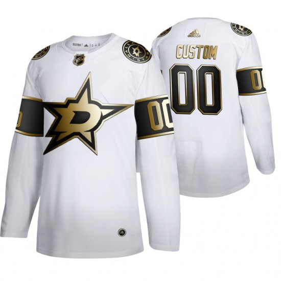 Dallas Stars Custom Adidas 2019-20 Authentic Golden Edition White NHL Jersey