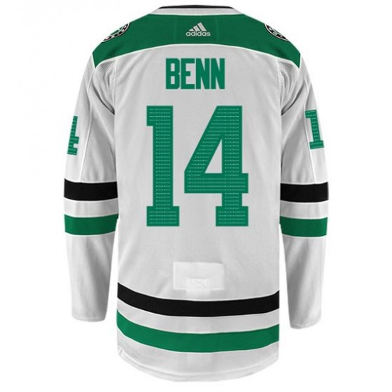 Dallas Stars JAMIE BENN 14 White Adidas NHL Jersey