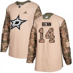 Dallas Stars Jamie Benn 14 2017-18 Adidas Camo Veterans Day Practice NHL Jersey Authentic