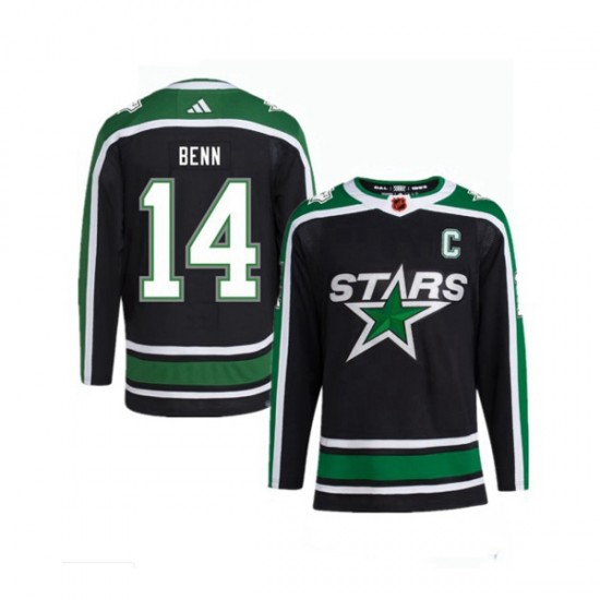 Dallas Stars Jamie Benn 14 Adidas 2022-2023 Reverse Retro Black NHL Jersey Authentic