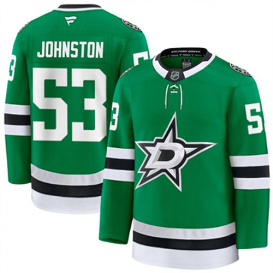 Dallas Stars Wyatt Johnston 53 Fanatics 2024-2025 Home NHL Jersey Authentic