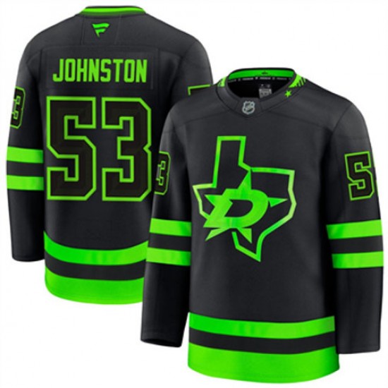 Dallas Stars Wyatt Johnston 53 Fanatics 2024-2025 Third NHL Jersey Authentic