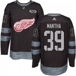 Detroit Red Wings Anthony Mantha 39 1917-2017 100th Anniversary Adidas Black NHL Jersey Authentic