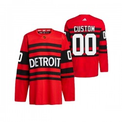 Detroit Red Wings Custom Adidas 2022-2023 Reverse Retro Red NHL Jersey Authentic