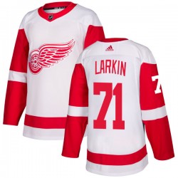 Detroit Red Wings Dylan Larkin 71 2017-18 Adidas White NHL Jersey Authentic