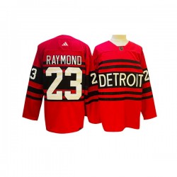 Detroit Red Wings Lucas Raymond 23 Adidas 2022-2023 Reverse Retro Red NHL Jersey Authentic