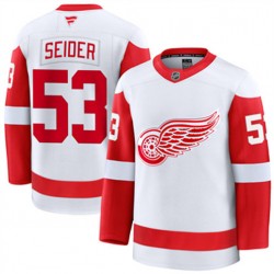 Detroit Red Wings Moritz Seider 53 Fanatics 2024-2025 Away White NHL Jersey Authentic