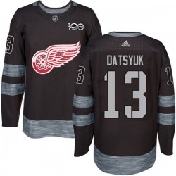 Detroit Red Wings Pavel Datsyuk 13 1917-2017 100th Anniversary Adidas Black NHL Jersey Authentic