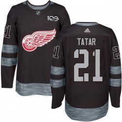 Detroit Red Wings Tomas Tatar 21 1917-2017 100th Anniversary Adidas Black NHL Jersey Authentic