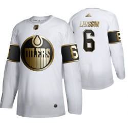 Edmonton Oilers Adam Larsson 6 Adidas 2019-20 Authentic Golden Edition White NHL Jersey