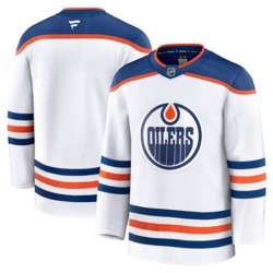 Edmonton Oilers Blank Fanatics 2024-2025 Away White NHL Jersey Authentic