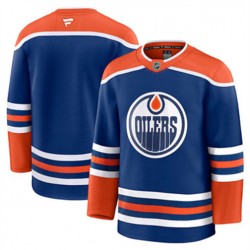 Edmonton Oilers Blank Fanatics 2024-2025 Home Blue NHL Jersey Authentic