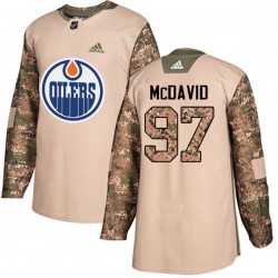 Edmonton Oilers Connor McDavid 97 2017-18 Adidas Camo Veterans Day Practice NHL Jersey Authentic