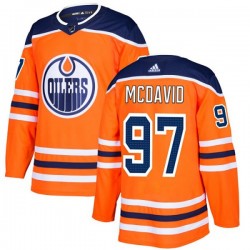 Edmonton Oilers Connor McDavid 97 2017-18 Adidas Orange NHL Jersey Authentic