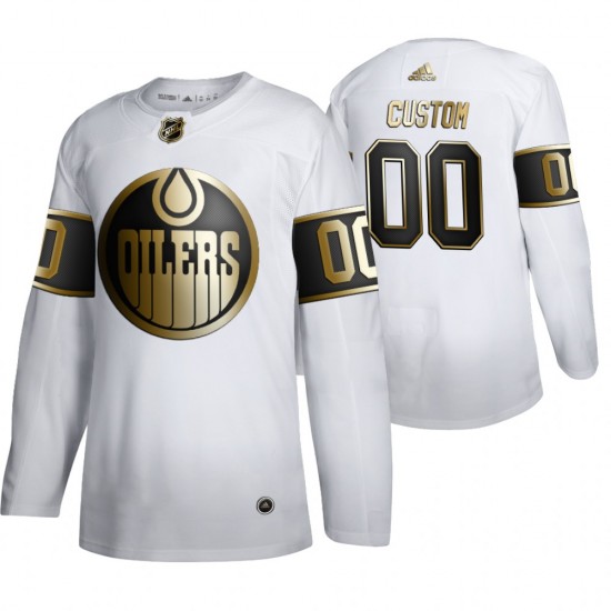 Edmonton Oilers Custom Adidas 2019-20 Authentic Golden Edition White NHL Jersey